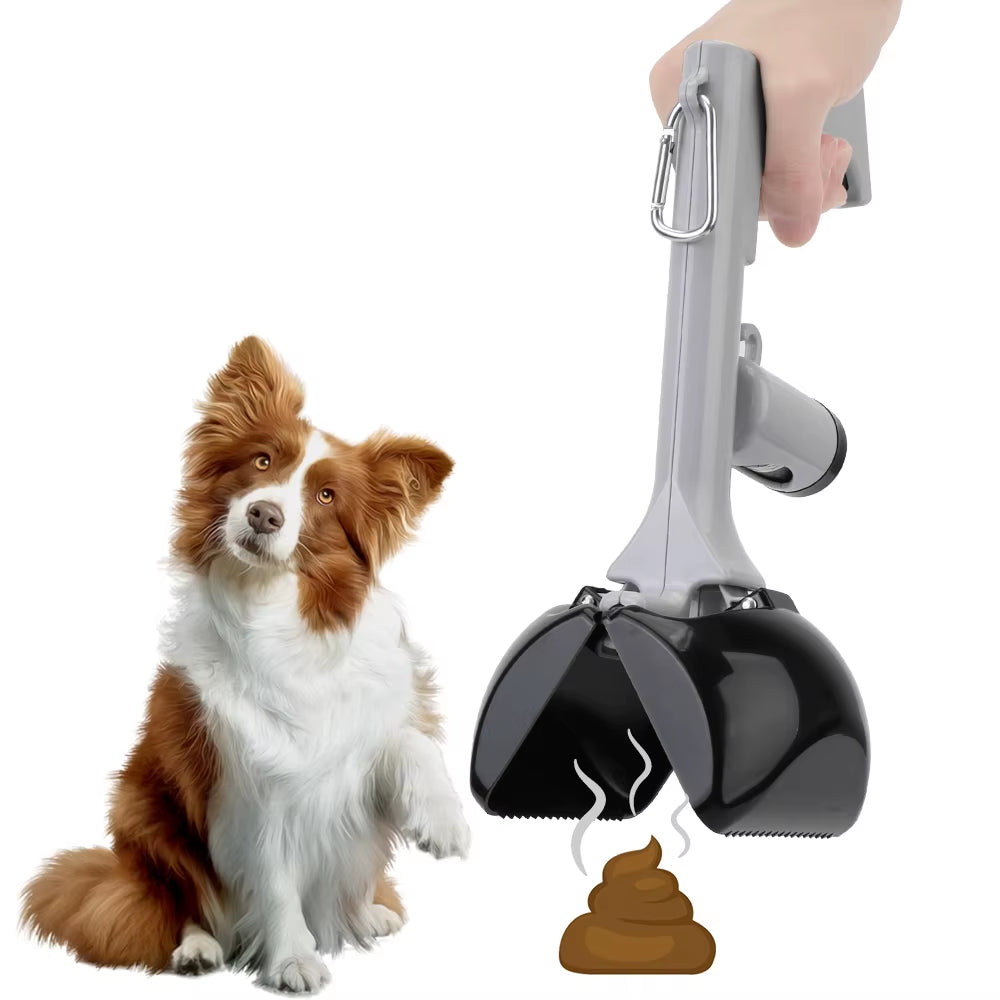 Poop Pick up Holder 2 in 1 Pet Accessories with 1 Roll Garbage Bags Outdoor Cleaning Tools Pet Pooper Scooper